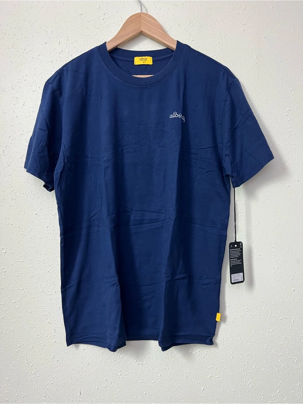 NWT Allbirds Men's Allgood Cotton Logo Tee Deep Navy Size M - Picture 2 of 14